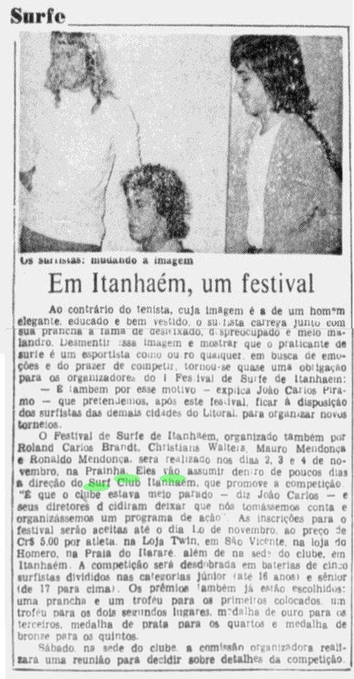 Em Itanhaém, um festival